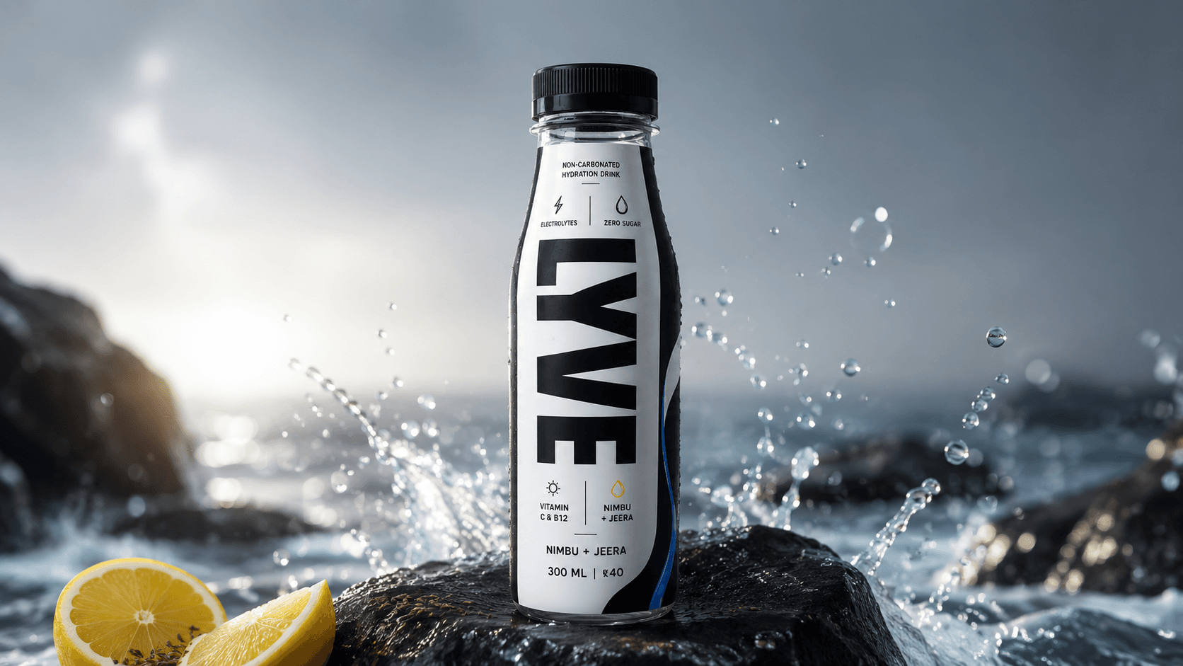 LYVE Nimbu + Jeera bottle front view